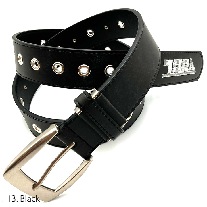 brown toraichi patterned belt with silver buckle and toraichi logo