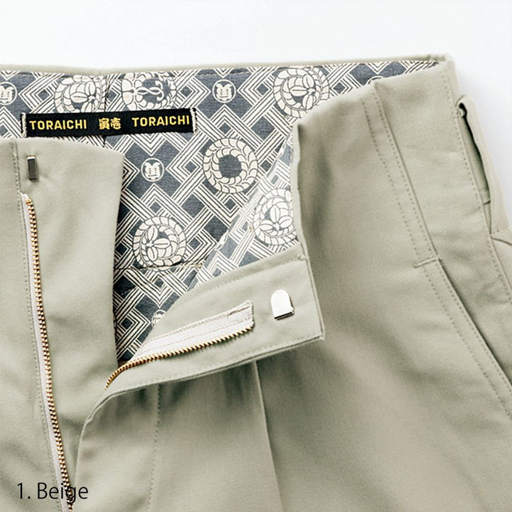 Toraichi 8020-406 Japanese tobi work pants fabric texture beige