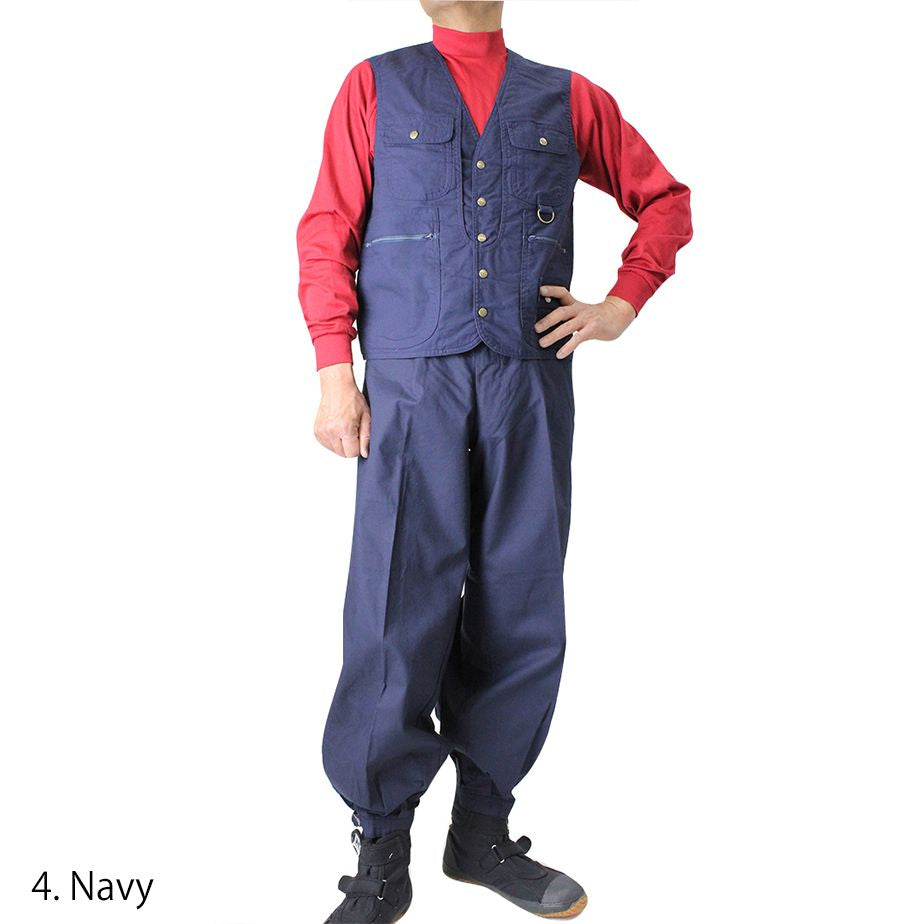 Back view Toraichi 1016-406 tobi pants Japanese workwear from Japan