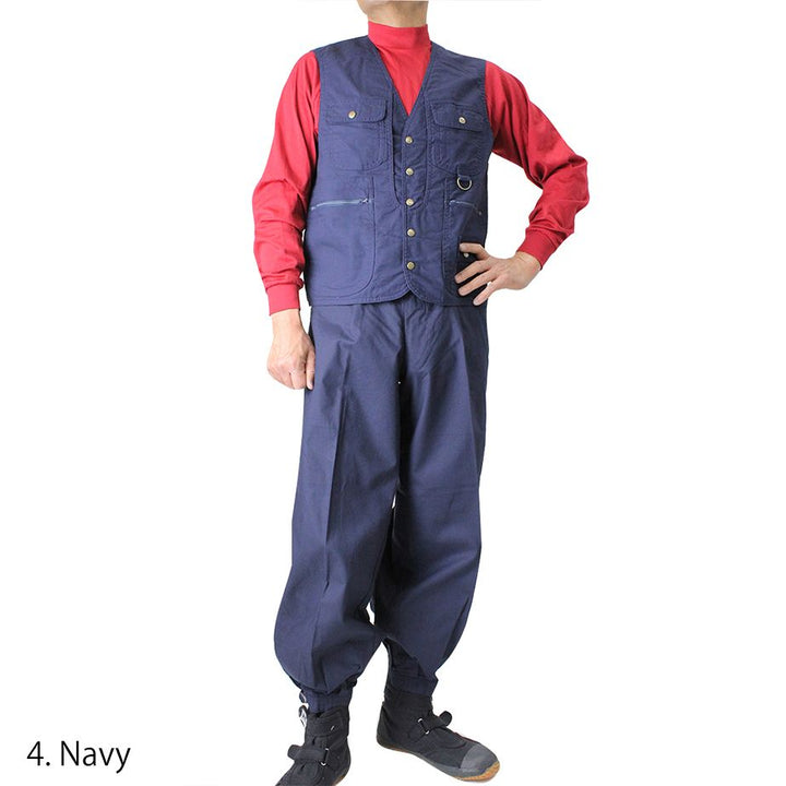 Back view Toraichi 1016-406 tobi pants Japanese workwear from Japan