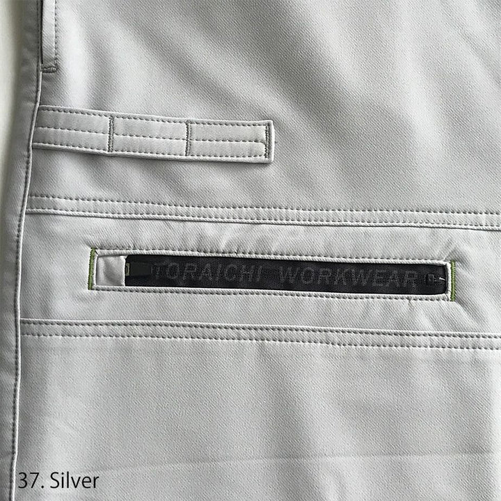 Traditional Toraichi tobi pants, wide silhouette in light grey