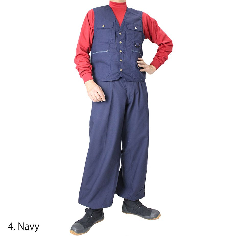 Toraichi long nikka tobi pants styled with traditional work shoes