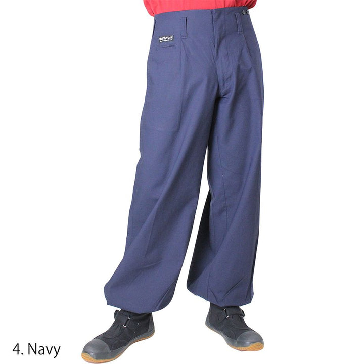 Toraichi beige long nikka tobi pants styled with work boots
