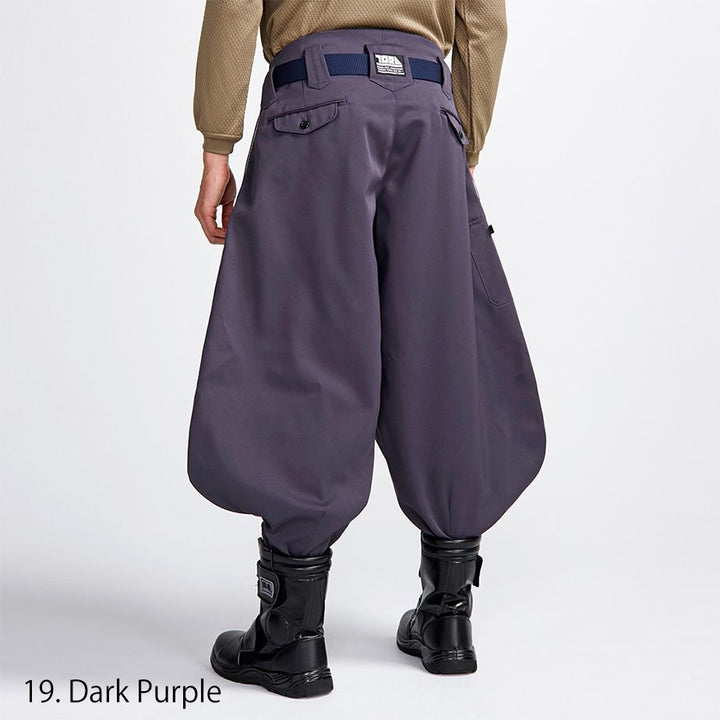 Black Toraichi 2530-410 Japanese tobi pants super long silhouette
