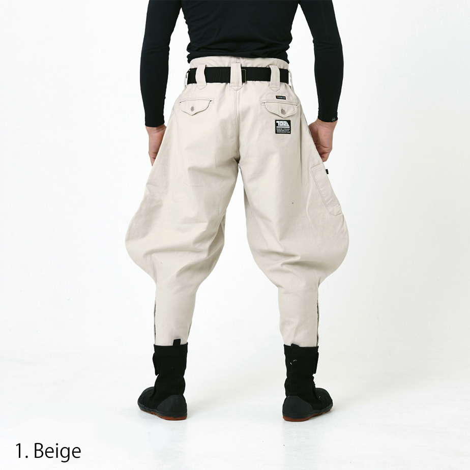 Durable 100% cotton shichibu trousers Toraichi 4441-401 Beige