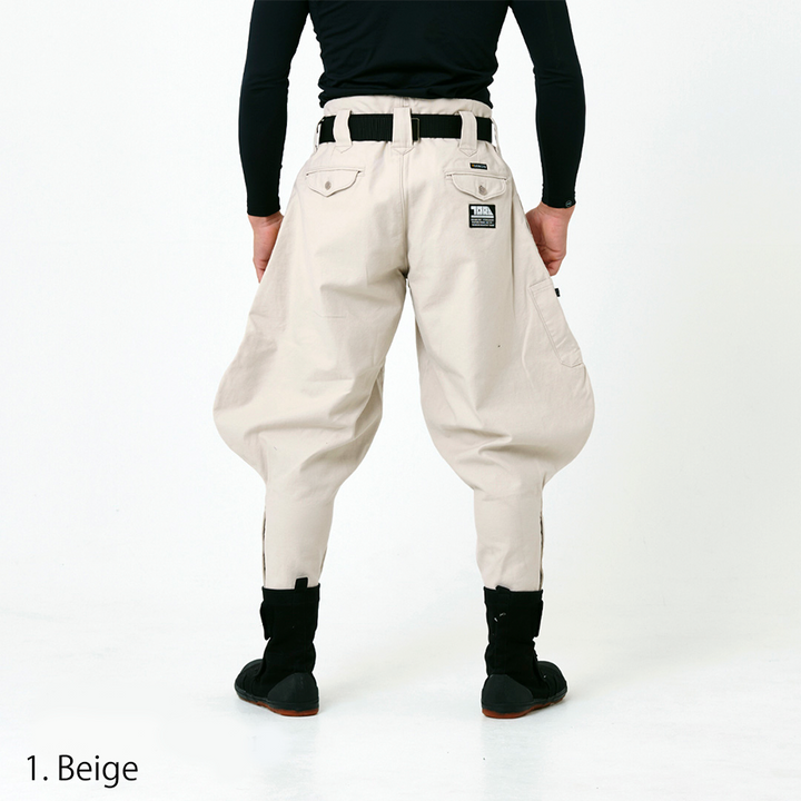 Durable 100% cotton shichibu trousers Toraichi 4441-401 Beige
