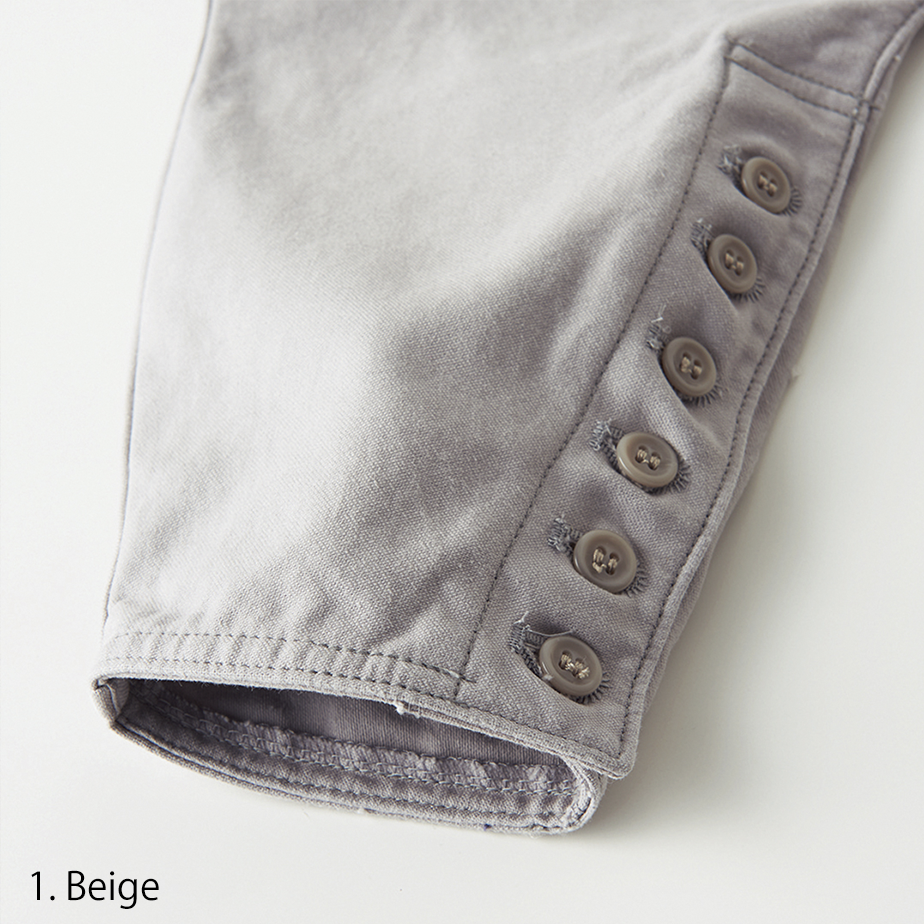 Toraichi 4441-401 Beige shichibu pants with buttoned ankle detail