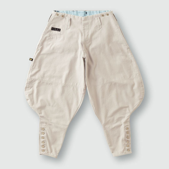 Toraichi 4441-401 Beige shichibu tobi pants flat lay front view