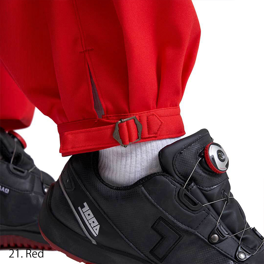 Red fabric detail Long Nikka Pants Toraichi 2530-414 durable blend