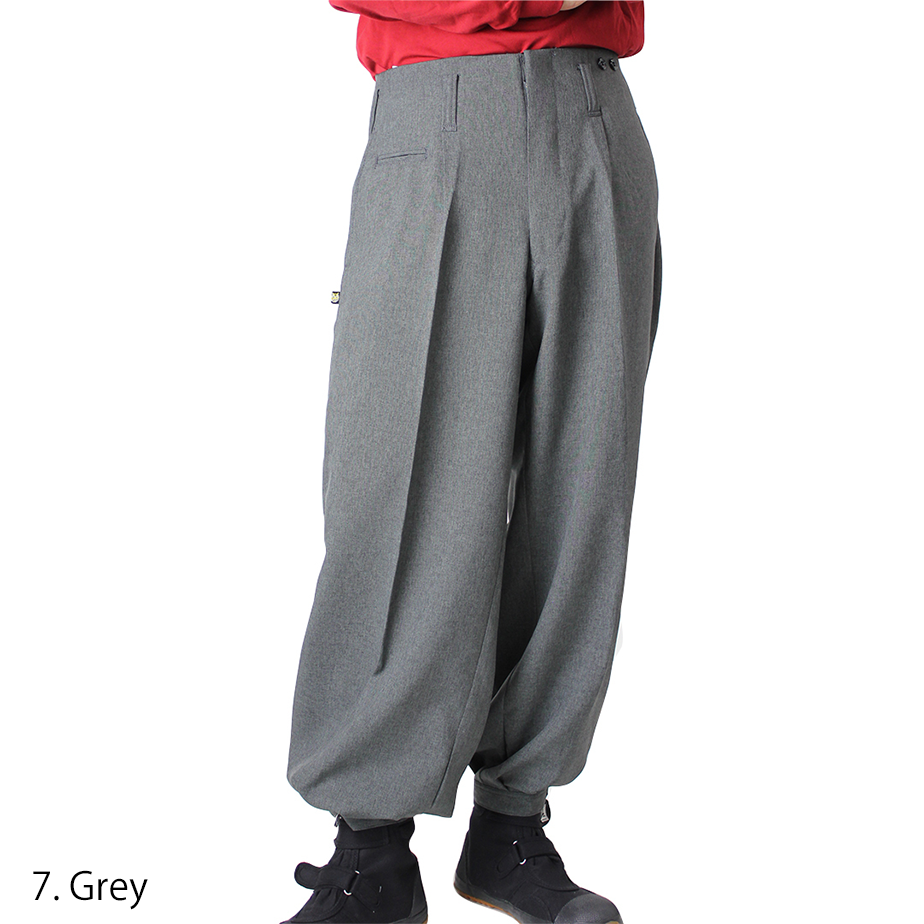 Toraichi 7016-406 Japanese workwear grey nikka trousers side profile