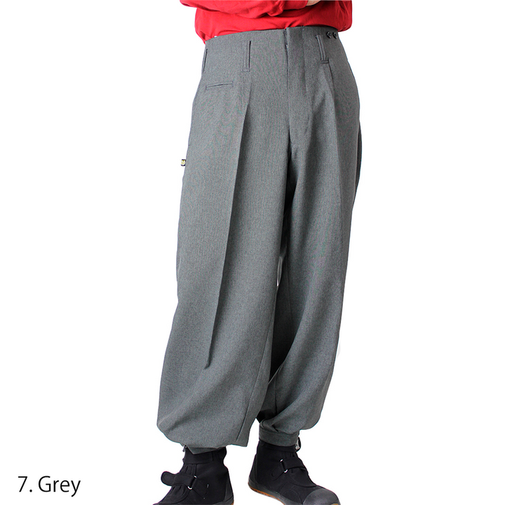 Toraichi 7016-406 Japanese workwear grey nikka trousers side profile