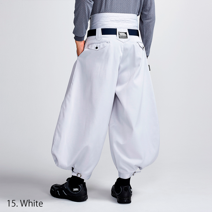 Toraichi tobi pants pleated front design white