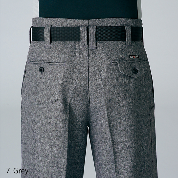 Back view showing Toraichi 8050-414 Grey Long Nikka tobi trousers