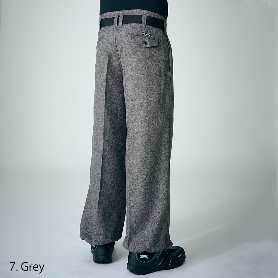 Side profile of Toraichi 8050-414 Grey Long Nikka tobi pants