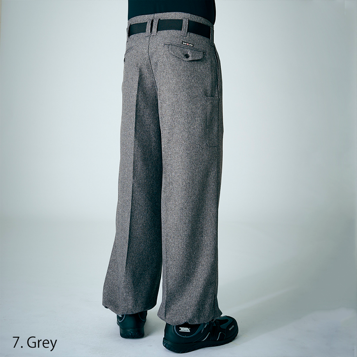 Side profile of Toraichi 8050-414 Grey Long Nikka tobi pants