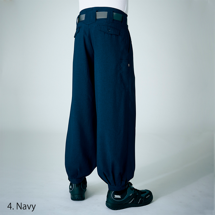 Japanese workwear tobi pants in navy with classic nikka cut