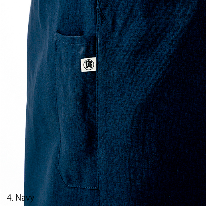 Close-up of waistband and belt loops on Toraichi nikka pants