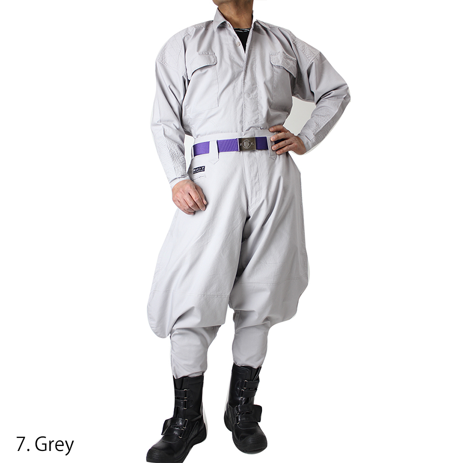 Toraichi 1016-412 Grey wide leg long hachibu tobi pants for men