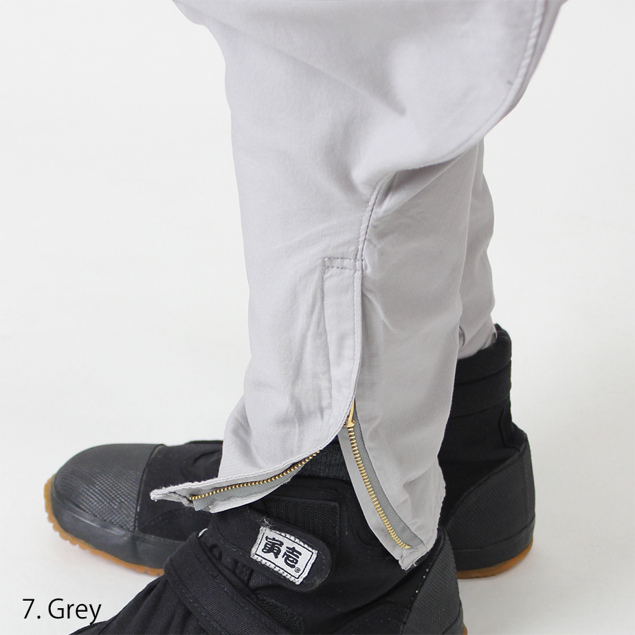 Toraichi 1016-412 Grey tobi pants long silhouette from Japan