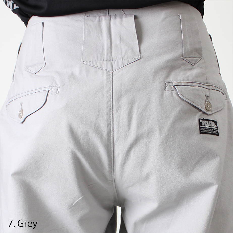 Grey Japanese tobi pants 1016-412 with extended hachibu cut