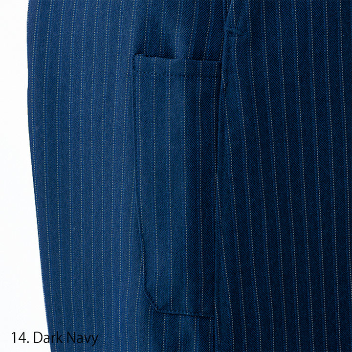 Silver color Japanese workwear tobi pants with extra-wide balloon cut
