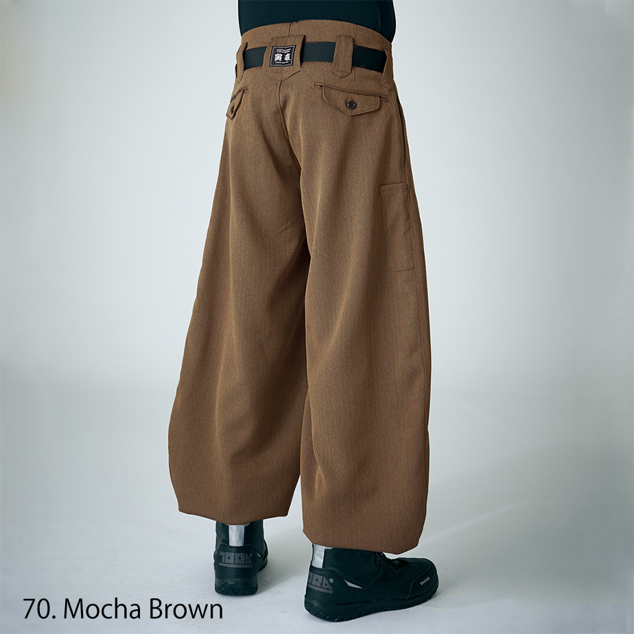 Three Buttons Super Long Hachibu tobi pants