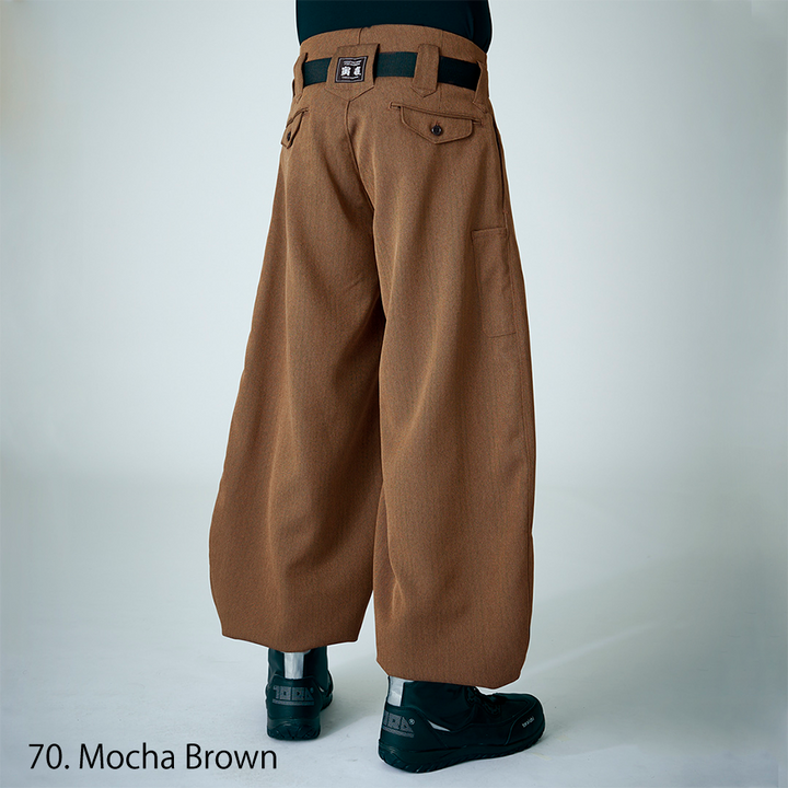 Three Buttons Super Long Hachibu tobi pants