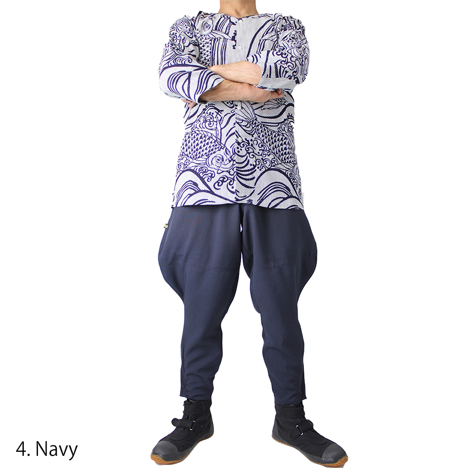 Japanese Toraichi tobi pants navy slim riding pants style
