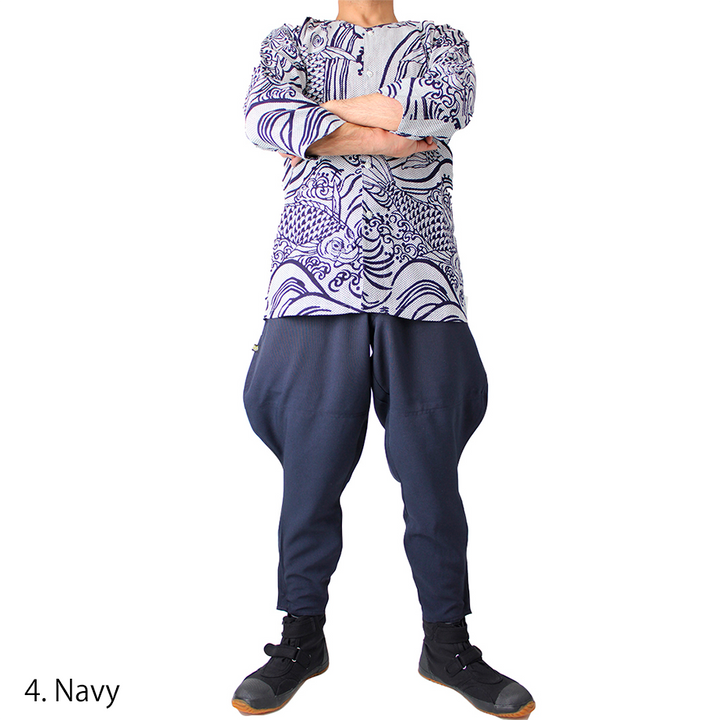 Japanese Toraichi tobi pants navy slim riding pants style