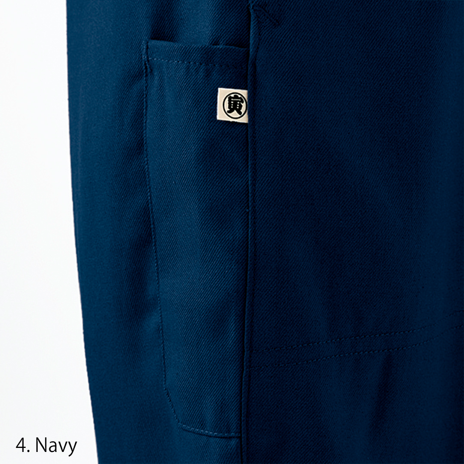 Close-up of waistline details on navy Toraichi horse riding pants
