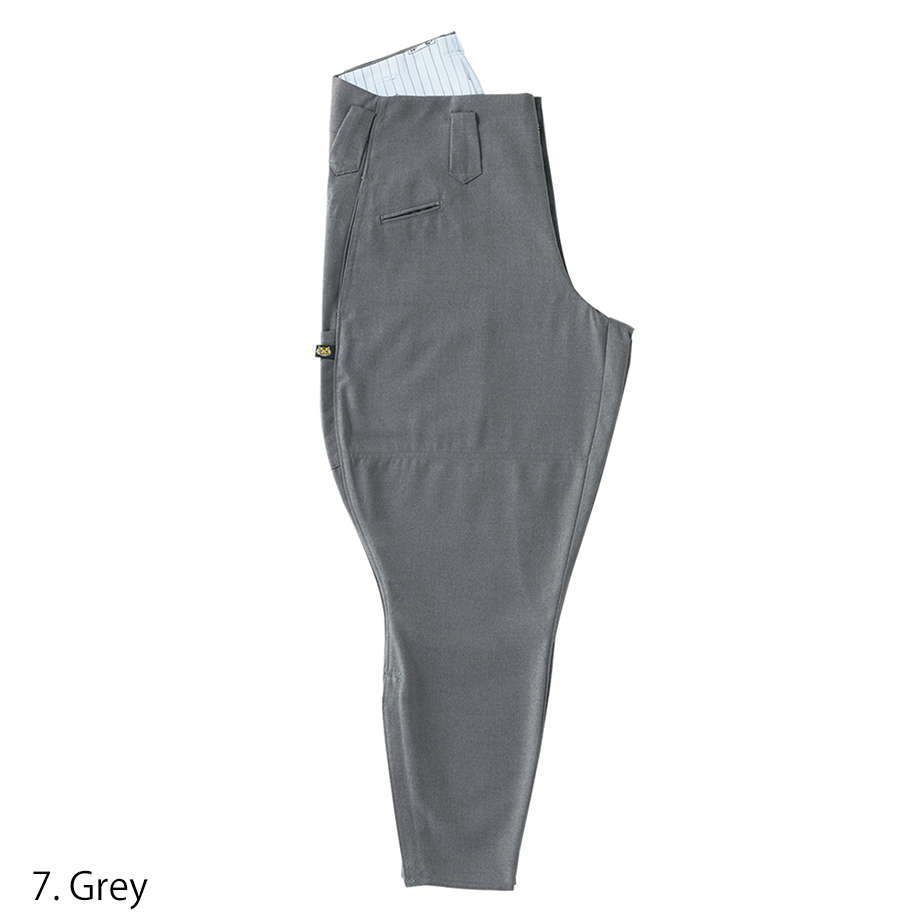 Japanese workwear Toraichi grey horse riding pants with zipper cuff