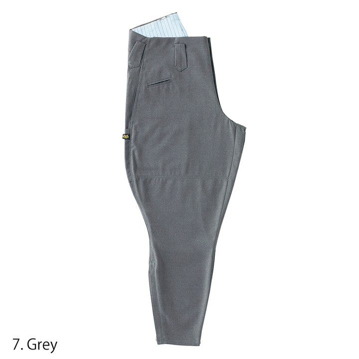 Japanese workwear Toraichi grey horse riding pants with zipper cuff