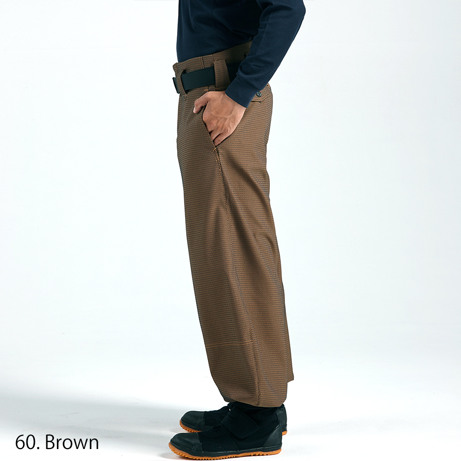 Slim super-long Japanese hachibu pants with work boots