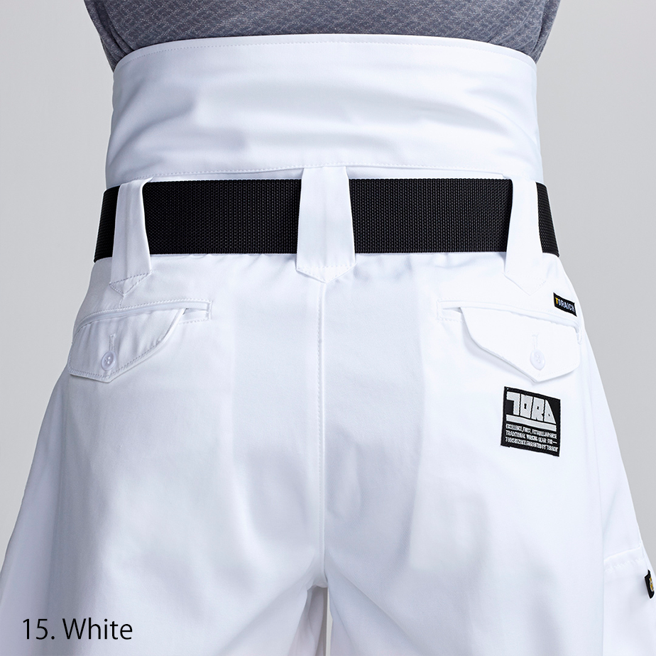 Toraichi tobi pants in dark navy styled for rugged Japanese work fashion