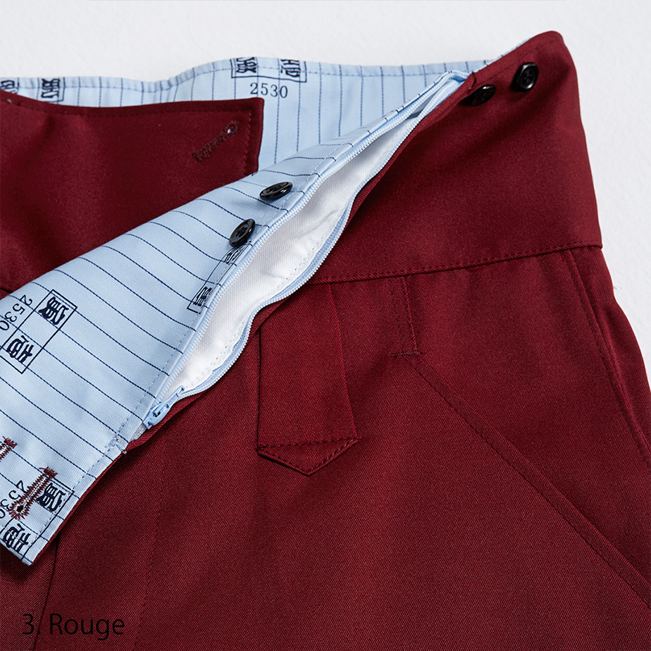 Durable high waist Nikka pants by Toraichi