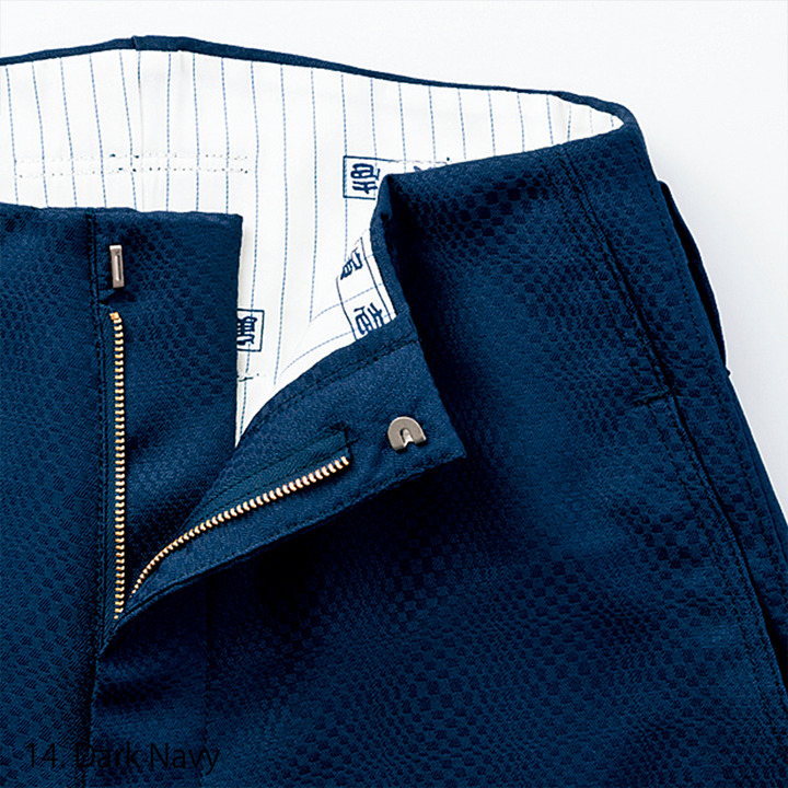 Wide-leg navy tobi pants made in Japan, work and casual style