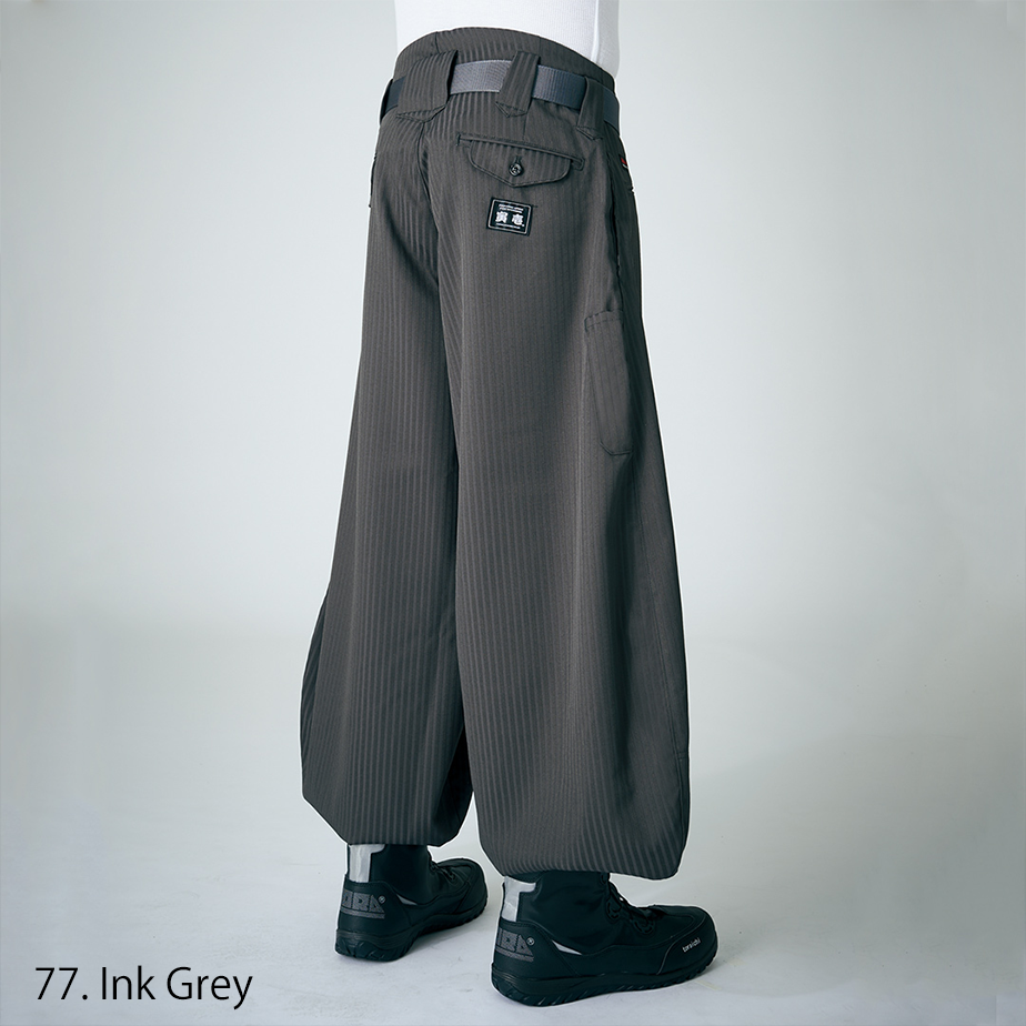 Toraichi tobi pants button detail waistband dark navy