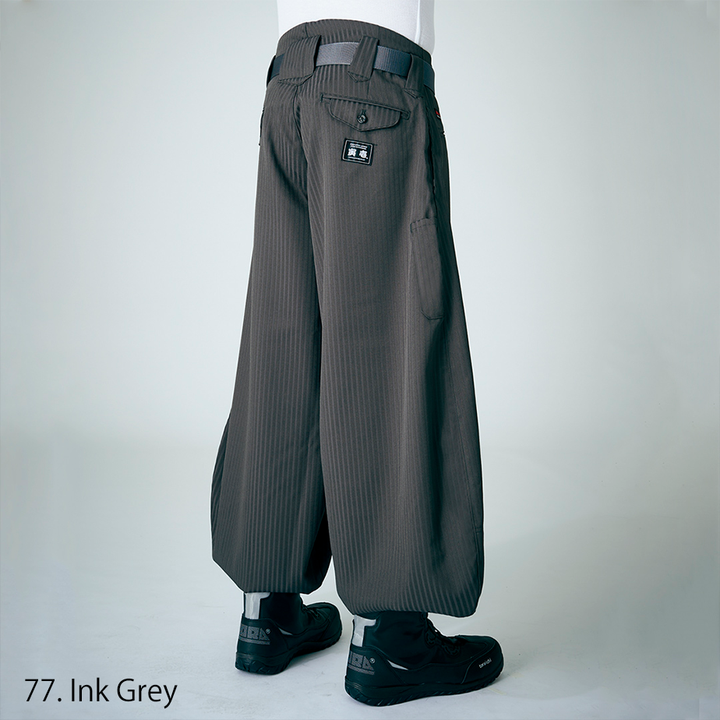 Toraichi tobi pants button detail waistband dark navy