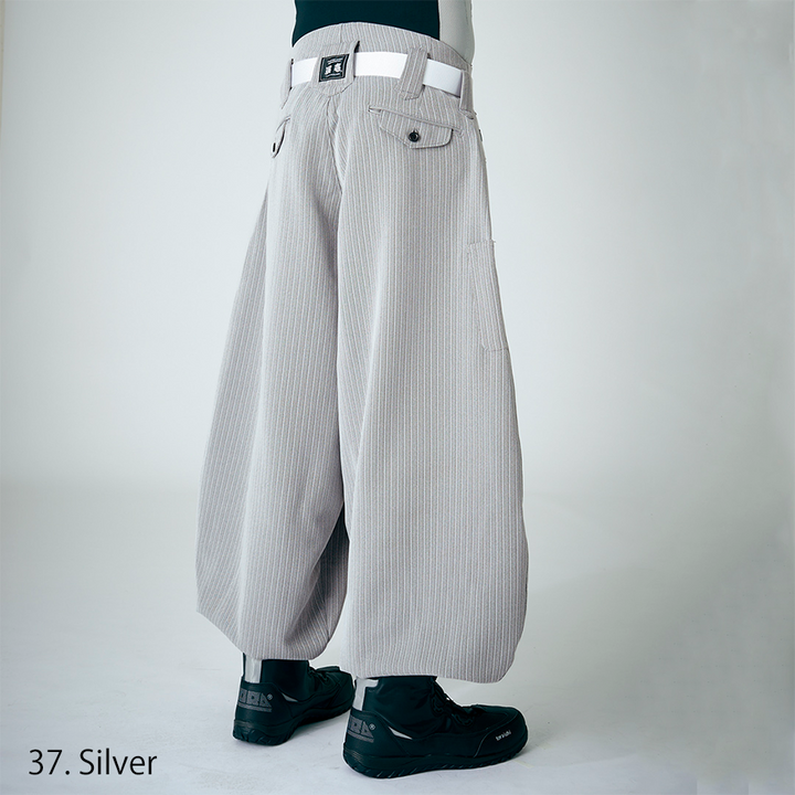 Toraichi 4309-418 Japanese workwear super long hachibu tobi trousers side profile