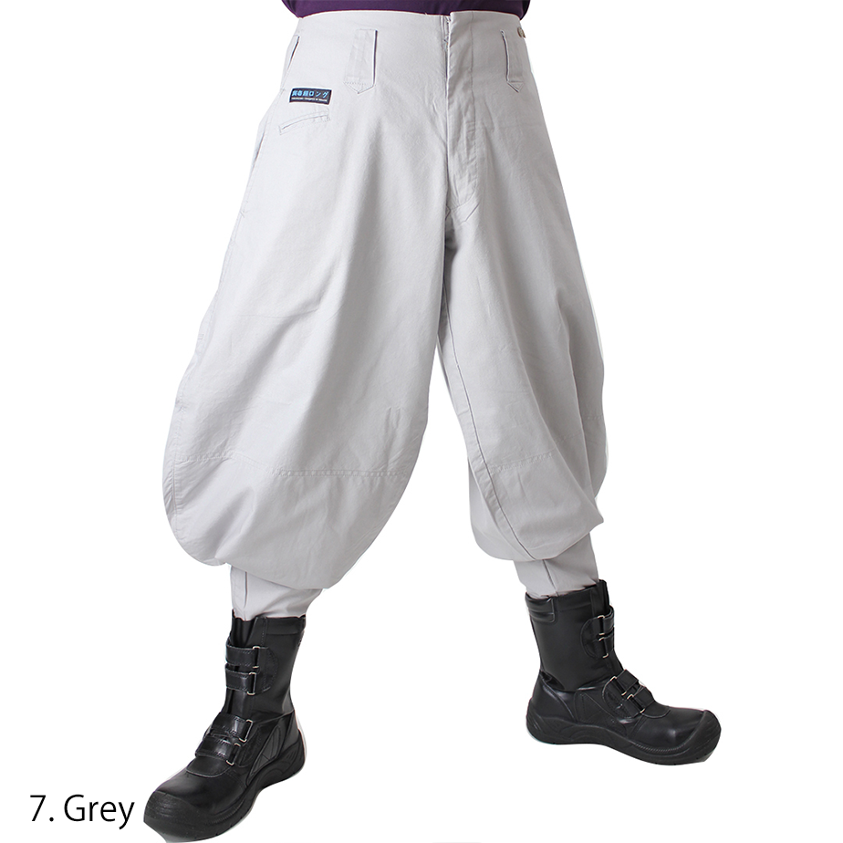 Toraichi 1016-410 Japanese workwear beige hachibu tobi trousers side profile
