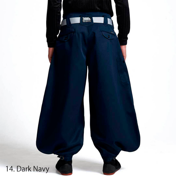 toraichi v nikka pants side profile showcasing wide cut