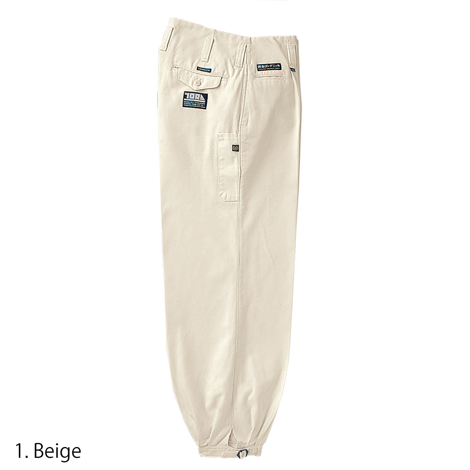 Detail view of Toraichi pants hem and cuff design