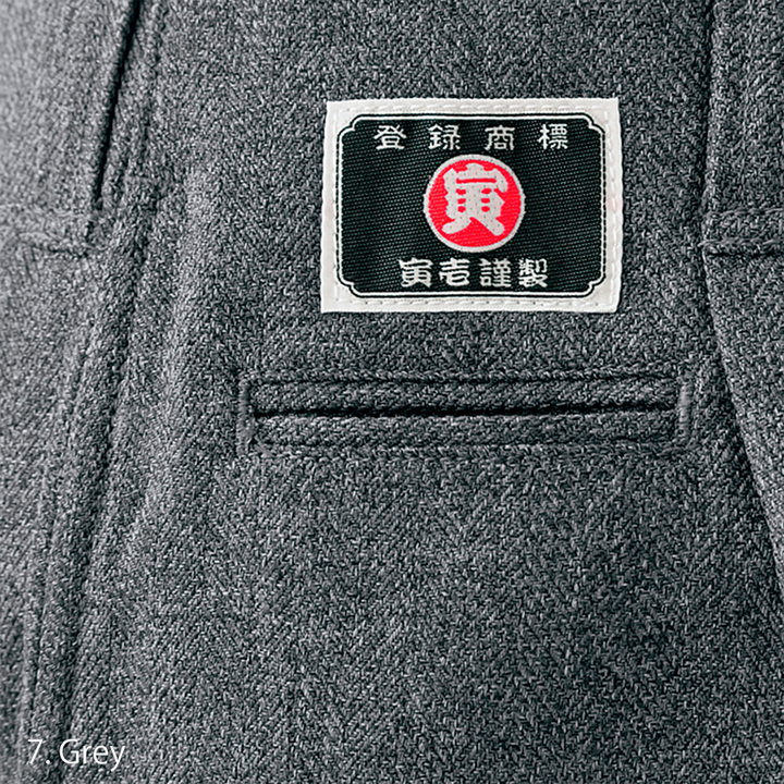 Wide leg silhouette Toraichi 8050-414 Grey Long Nikka tobi pants