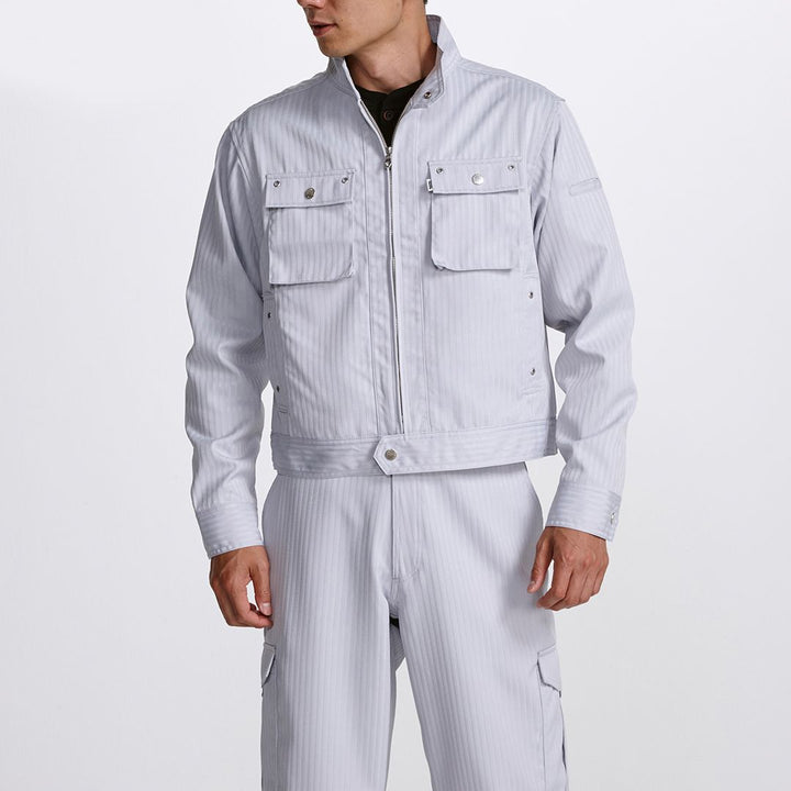 Toraichi 7160-124 Long Sleeve Blouson Jacket front view in Silver