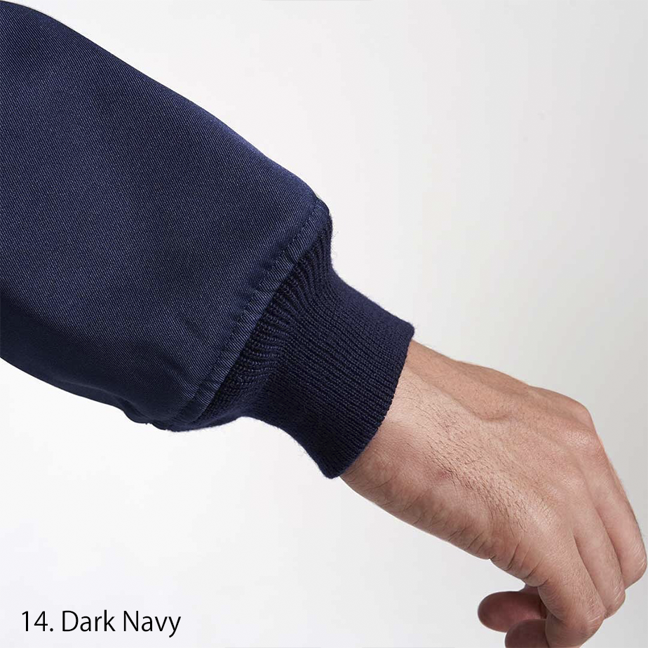 Zipper close-up showing metallic durability and industrial styling