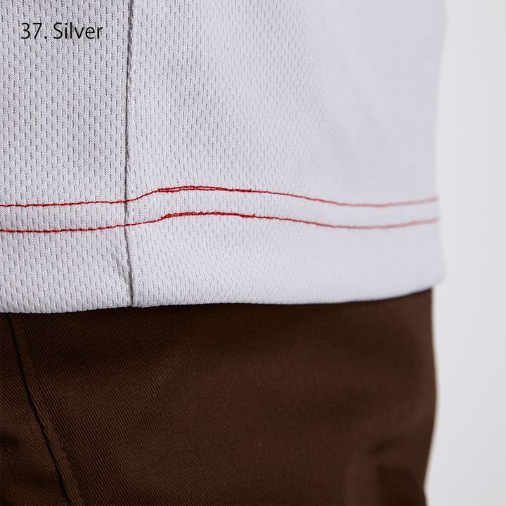Fabric texture detail of Toraichi 5959-654 dimple mesh polyester shirt