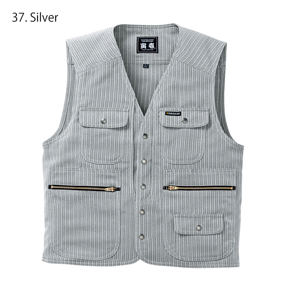 Side angle showing structured silhouette of Toraichi 4309-611 tobi vest