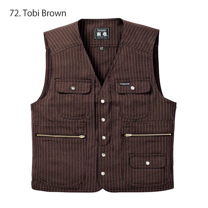 Toraichi 4309-611 tobi vest in rouge red color front view