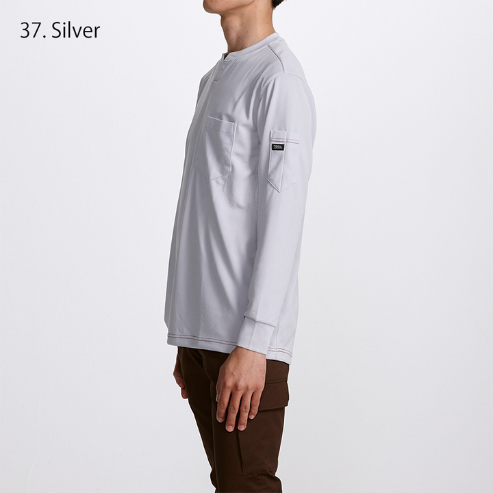 Back view of Toraichi 5959-654 polyester key neck shirt