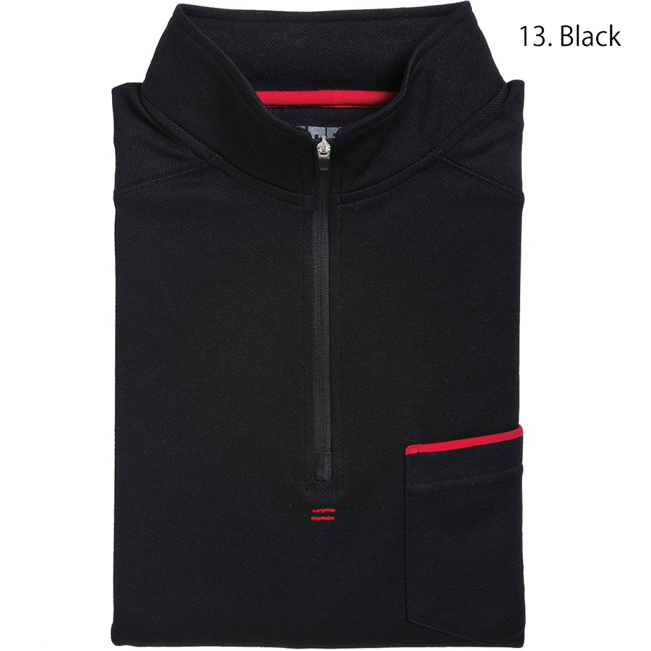 Detailed view of the chest pocket with red accent trim showcasing subtle Japanese craftsmanship.